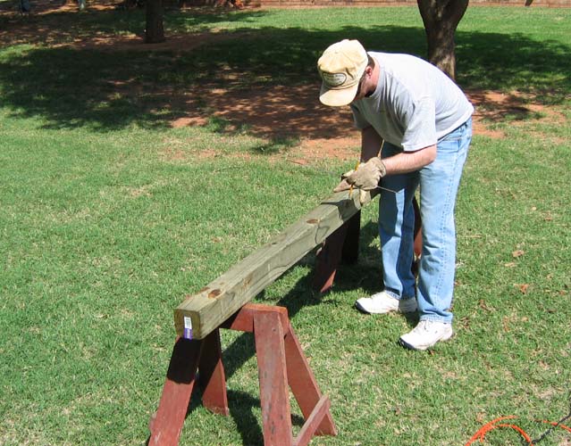 Wood, meet saw.  Saw, wood.
